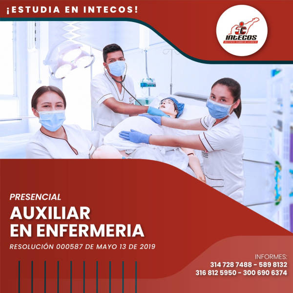 Carrera técnica de Auxiliar en enfermería de INTECOS Valledupar