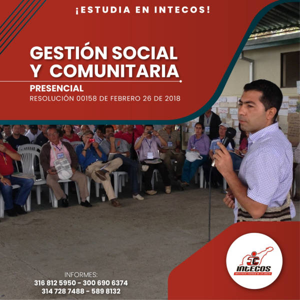 Carrera técnica de Gestión social y comunitaria de INTECOS Valledupar