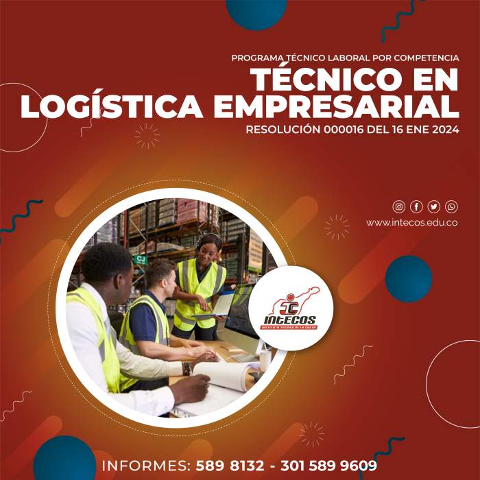 Carrera téccnica en logística empresarial de INTECOS Valledupar
