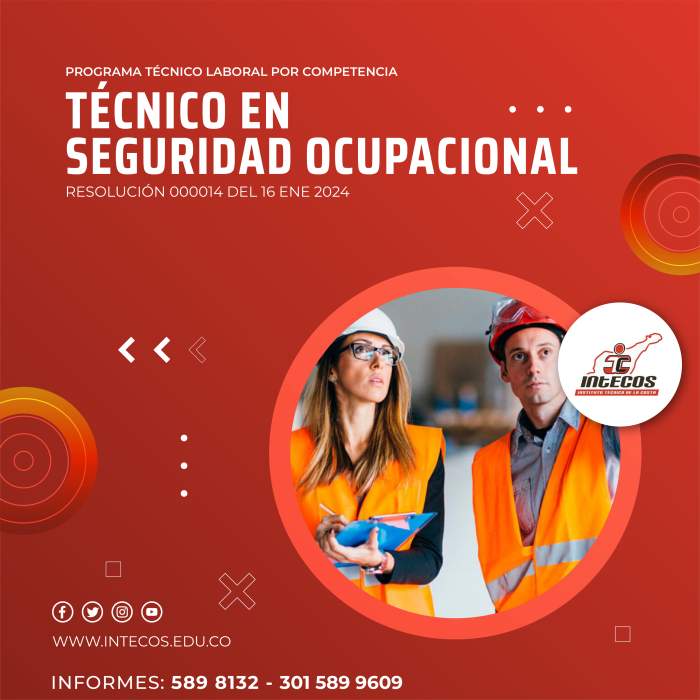 Carrera técnica en seguridad ocupacional de INTECOS Valledupar