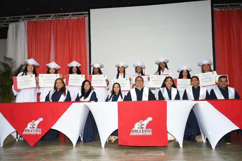 Ceremonia de grado INTECOS Valledupar agosto 2024